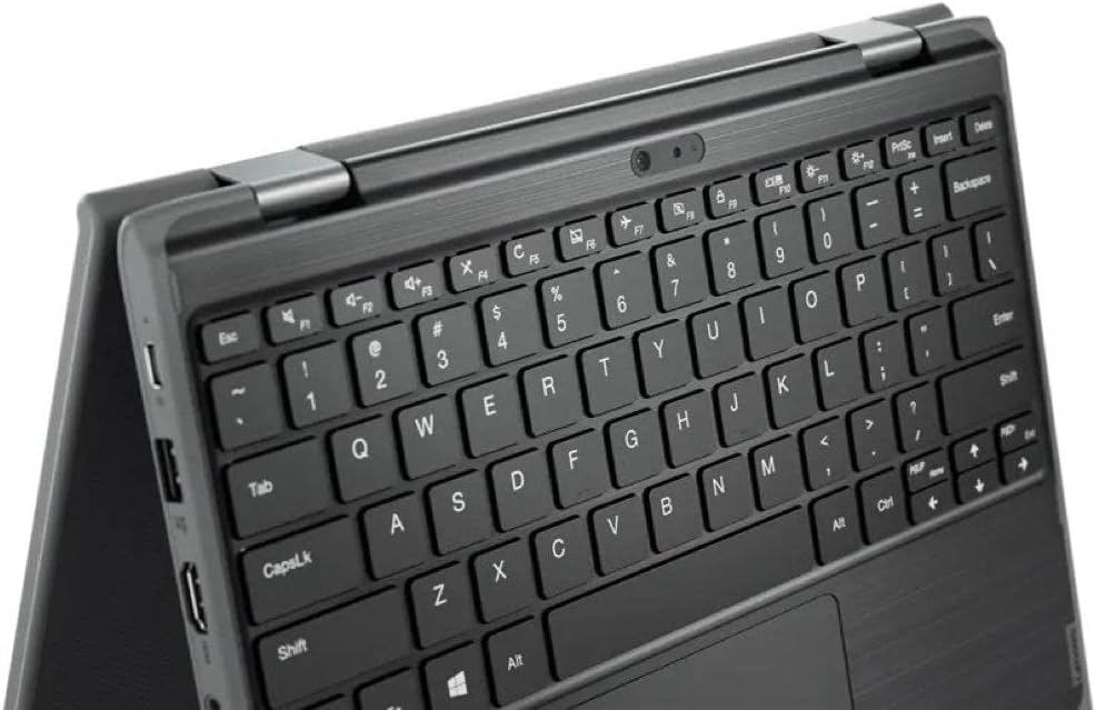 Lenovo 300E G2 11.6"" Touch Laptop Intel Celeron N4120 4GB RAM 128GB SSD W10P (Renewed), Black
