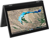 Lenovo Chromebook 300e 2-in-1 Convertible Laptop in Black AMD Processor up to 2.4Ghz 32GB eMMC 4GB DDR4 11.6in IPS Touchscreen BT Dual Webcam HDMI (Renewed)
