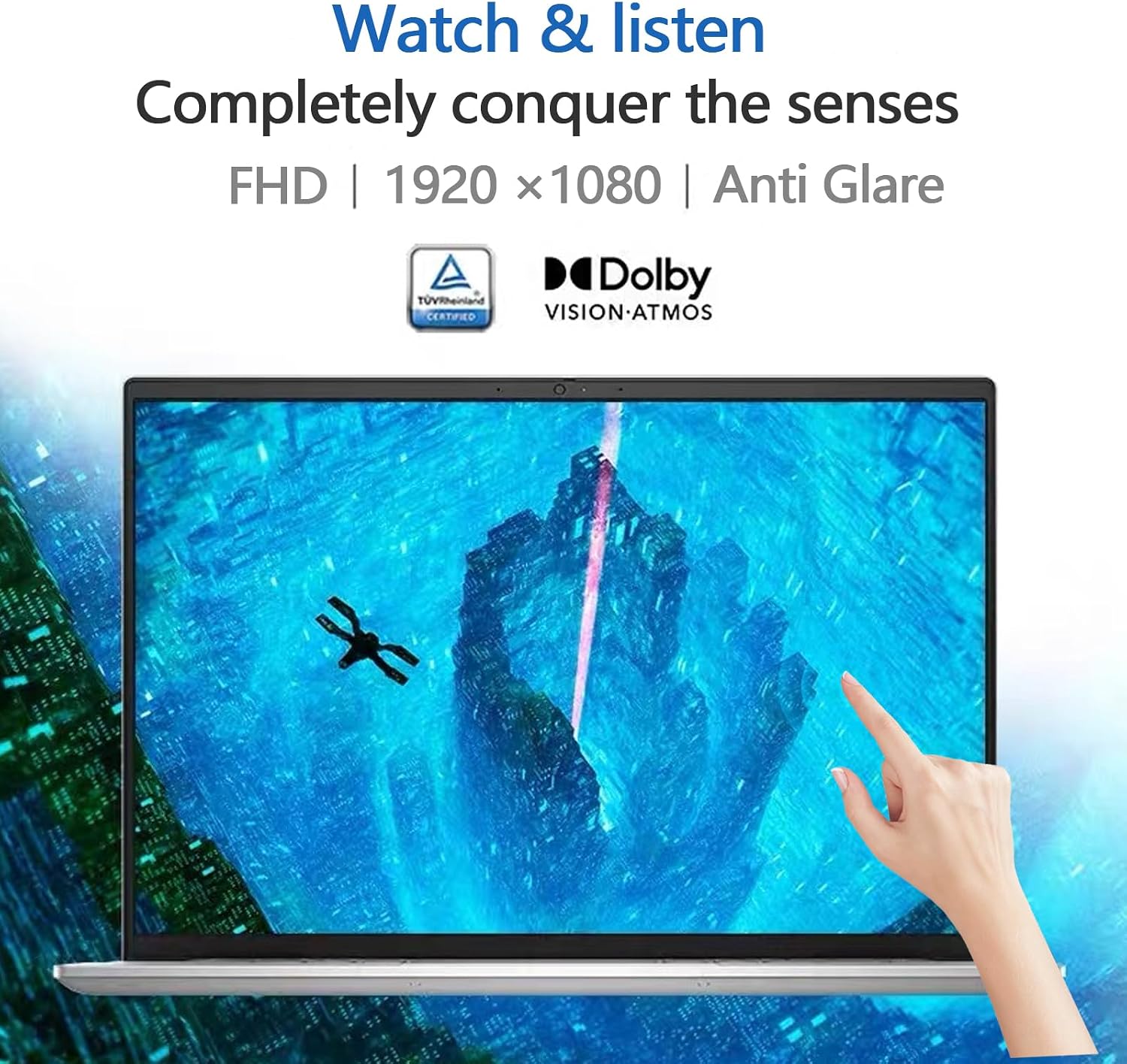 Dell Inspiron 15 3535 Touchscreen Laptop - 16GB DDR4 RAM, 512GB SSD, 15.6" FHD WVA Display, AMD Ryzen 7 7730U,Windows 11 Pro, Copilot, Wi-Fi, Webcam, for Business & Students (Renewed)