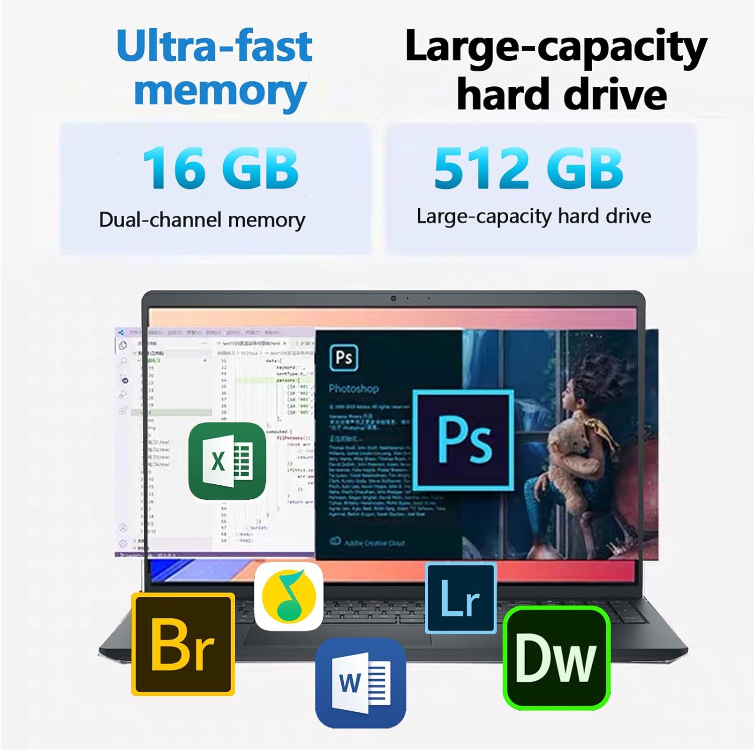 Dell Inspiron 15 3535 Touchscreen Laptop - 16GB DDR4 RAM, 512GB SSD, 15.6" FHD WVA Display, AMD Ryzen 7 7730U,Windows 11 Pro, Copilot, Wi-Fi, Webcam, for Business & Students (Renewed)