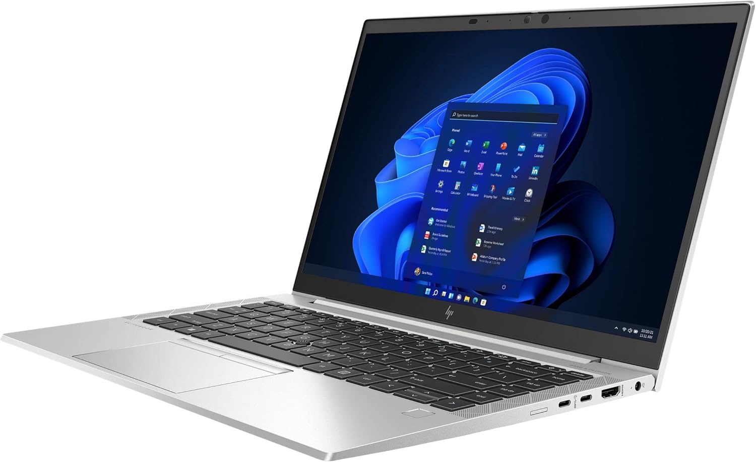 HP EliteBook 845 G8 14" FHD, AMD Ryzen 5 Pro 5650U 2.3GHz, 16GB RAM, 256GB Solid State Drive, Windows 11 Pro 64Bit, CAM, (Renewed)