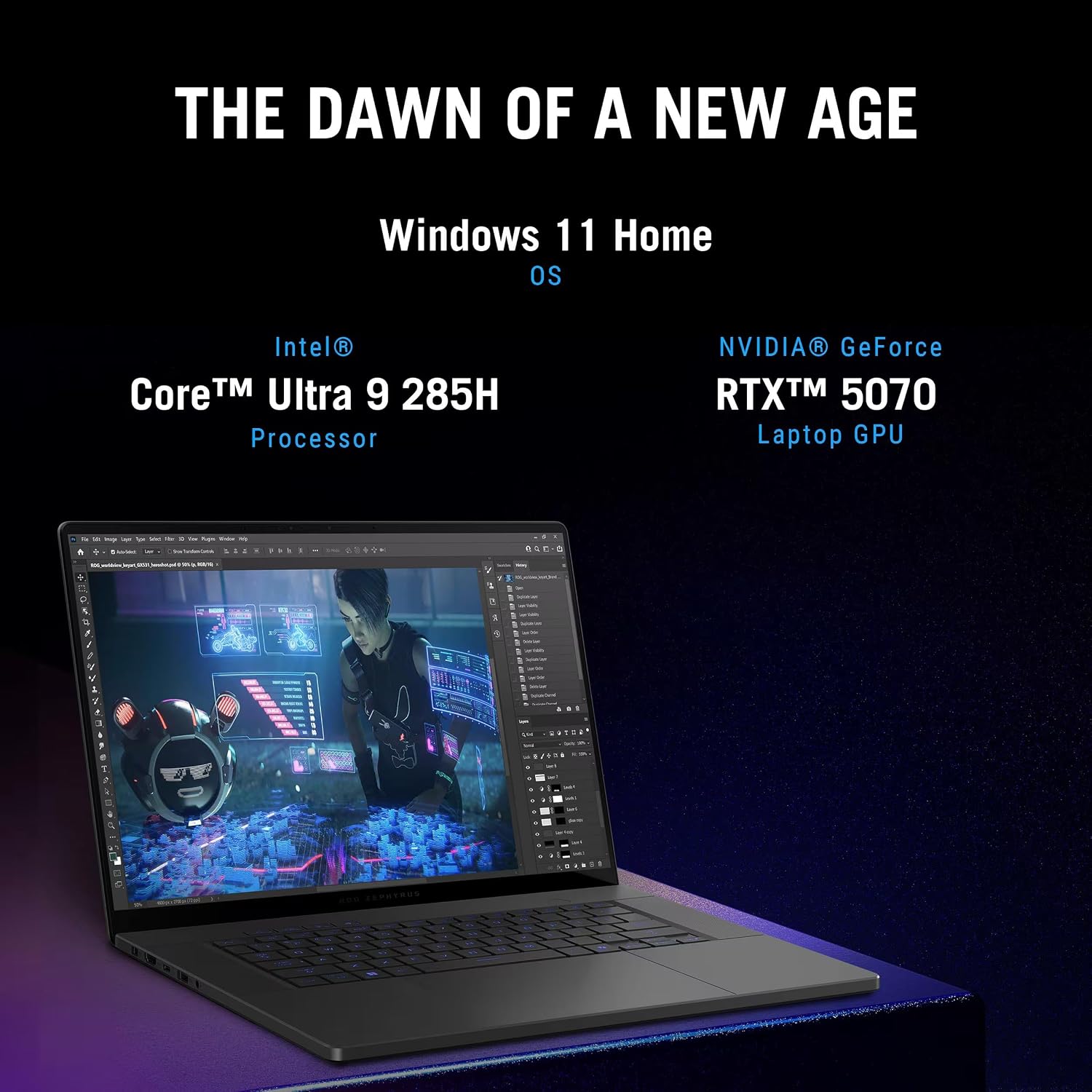 ASUS ROG Zephyrus G16 GU605CP (2025) Gaming Laptop | Intel Core Ultra 9-285H | 16″ 2.5K OLED 240Hz | RTX 5070 | 16GB RAM | 1TB SSD | Wi-Fi 7 | Thunderbolt 4 | Eclipse Gray