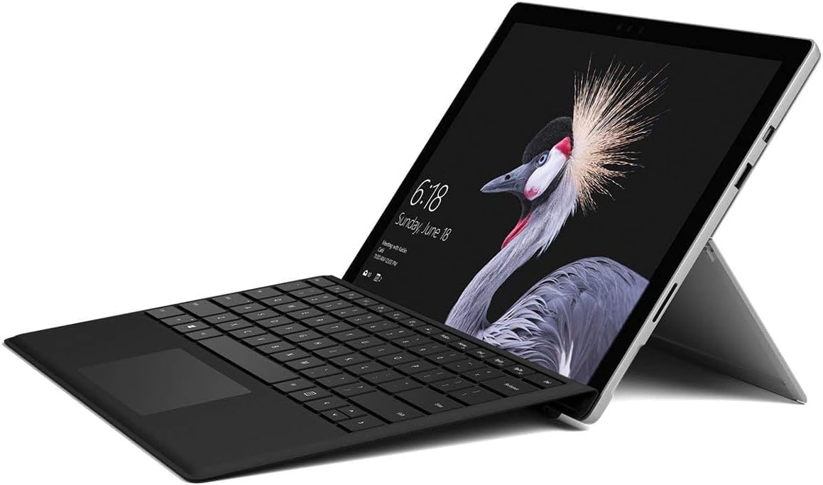 MICR0SOFT Surface Pro 5 | 8GB Ram, 256GB SSD, Intel i5 | 12.2 inches Touchscreen, 7th Generation | With Charger and Keyboard For Microsoft Surface Tablet (Renewed) (Renewed)