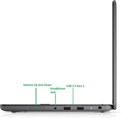 Dell 2021 Latitude 3120 Touchscreen 2-in-1 11.6-inch - Intel Pentium - Pentium-N6000 - Quad Core 1.1303 Ghz - 256GB SSD - 8GB RAM - 1366x768 HD - Windows 11 Pro (Renewed)
