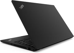 Lenovo ThinkPad T14 Gen 2 laptop, rear angled view — model image
