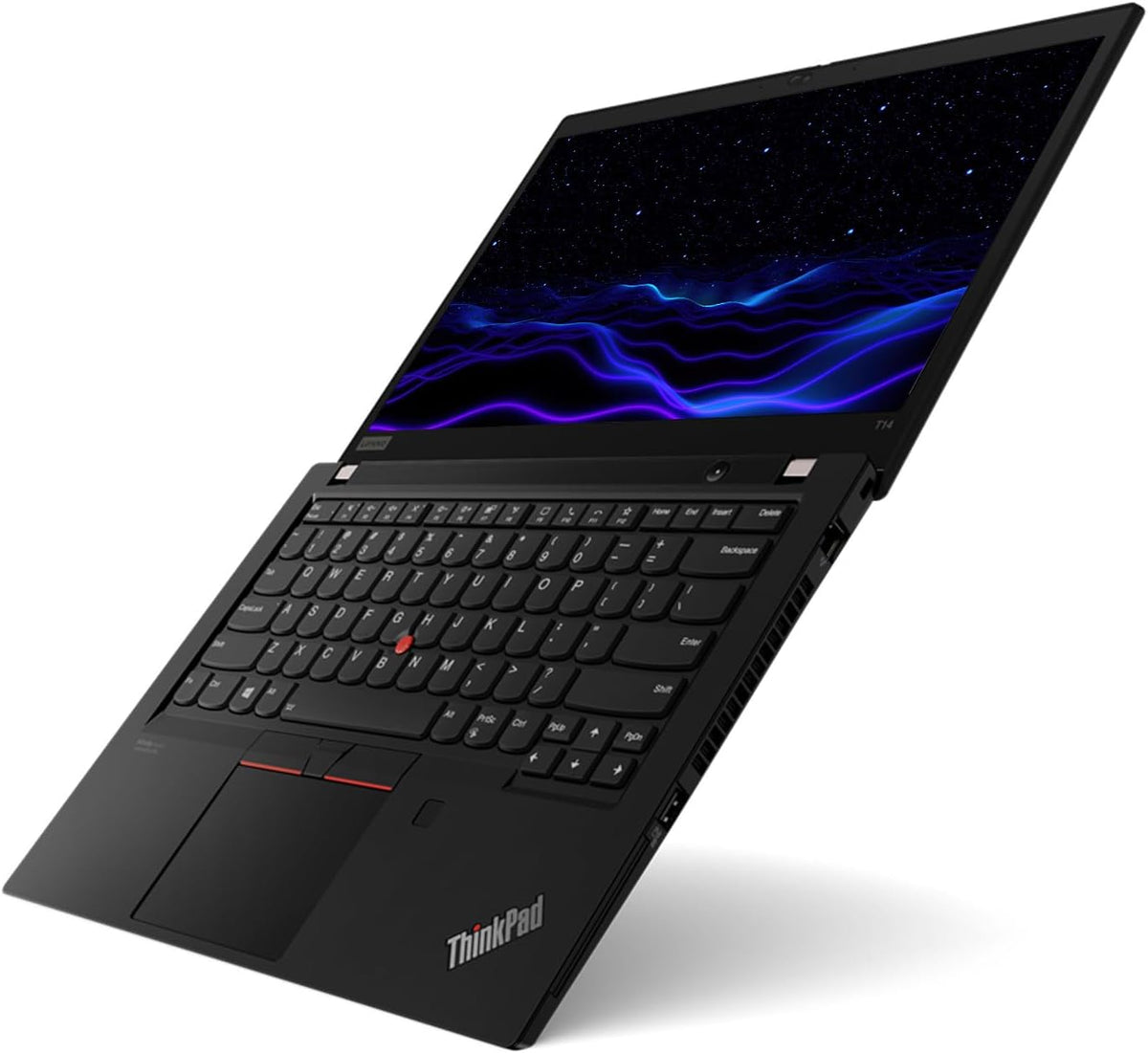Lenovo ThinkPad T14 Gen 2 laptop, open angled view — model image