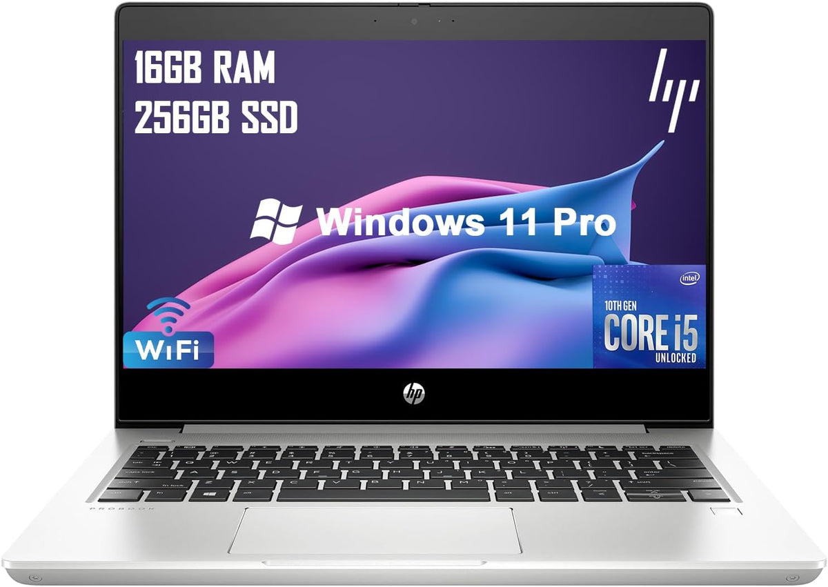 HP ProBook 430 G7 Business Laptop, Core i5-10210U, 16GB RAM, 256 GB SSD, 13.3" HD, Windows 11 Pro, Bluetooth, USB 3.0, Wi-Fi 6 (802.11ax), Silver (Renewed)