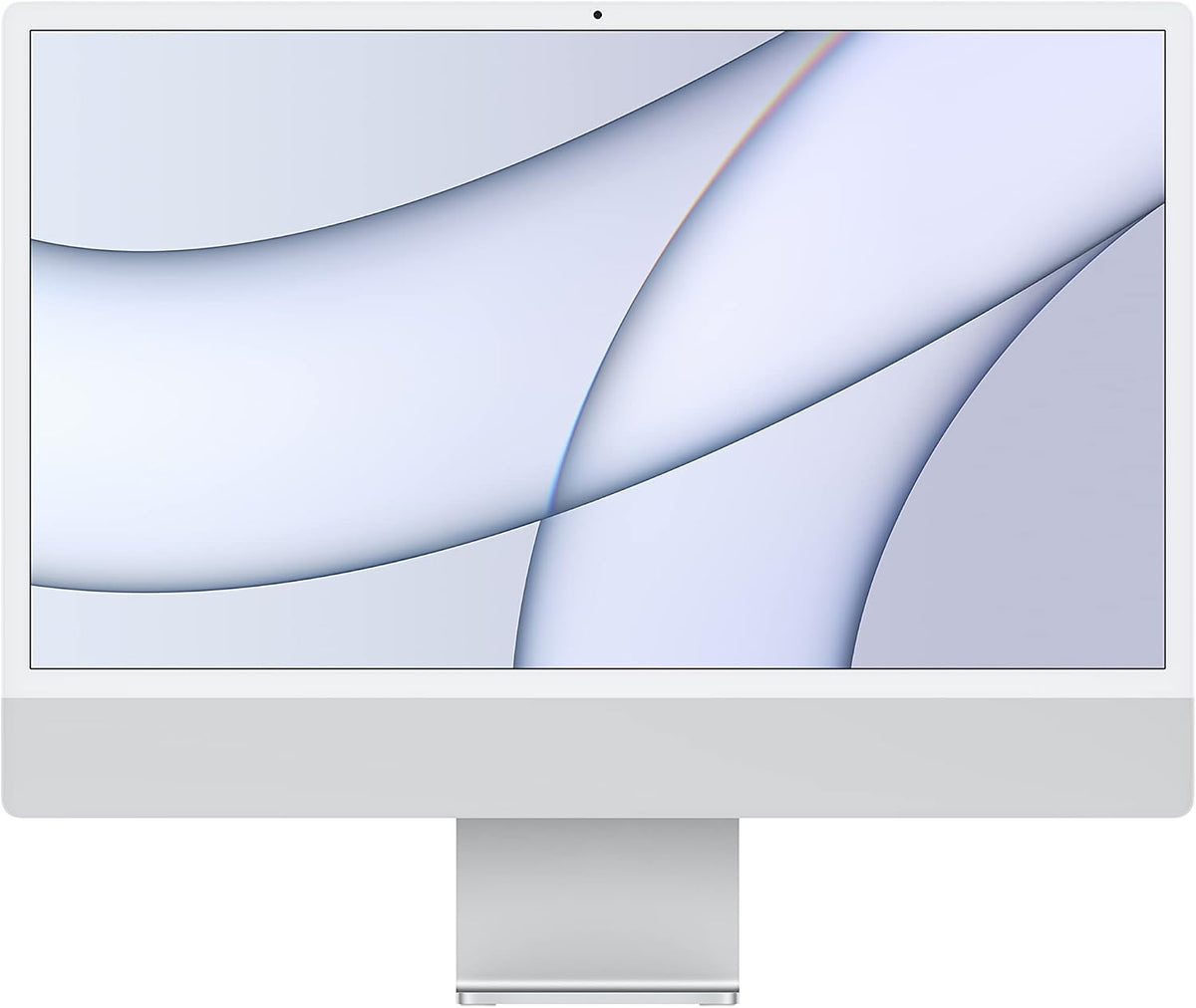 Apple 2021 iMac (24-inch, Apple M1 chip with 8‑Core CPU and 8‑Core GPU, 4 ports, 8GB RAM, 512GB) - Silver
