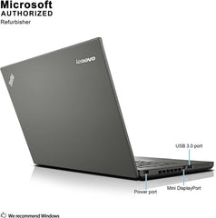 Lenovo ThinkPad T450 14in HD Business Laptop Computer, Intel Dual-Core i5-5300U Up to 2.9GHz, 8GB RAM, 256GB SSD, HDMI, 802.11ac WiFi, Bluetooth, Windows 10 Professional (Renewed)