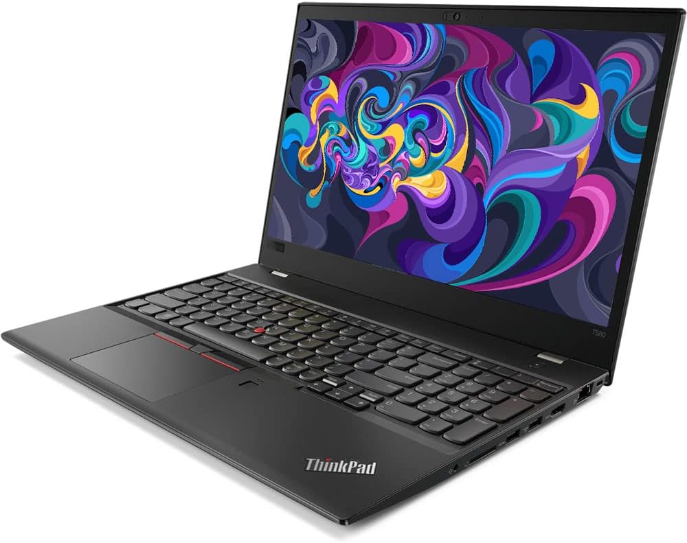 Lenovo ThinkPad T580 15.6" Laptop, i7 8650U 1.9Ghz, 32GB DDR4, 128GB SATA SSD, 1080p Full HD, USB C Thunderbolt 3, HDMI, Webcam, Windows 11 Pro (Renewed)