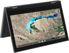 Lenovo Chromebook 300e 2-in-1 Convertible Laptop in Black AMD Processor up to 2.4Ghz 32GB eMMC 4GB DDR4 11.6in IPS Touchscreen BT Dual Webcam HDMI (Renewed)