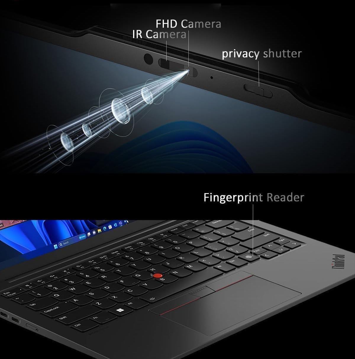 Lenovo ThinkPad X1 Carbon Gen 12 Laptop (14" FHD+ Touchscreen, Intel Core Ultra 7 165U vPro, 32GB 6400MHz DDR5, 1TB SSD), Backlit, Fingerprint Reader, IR Webcam, 2x Thunderbolt 4, Win 11 Pro, AI PC