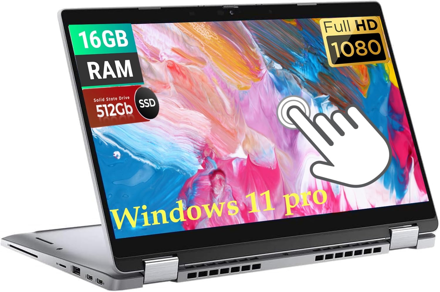Dell Latitude 5000 5320 2-in-1 (2021) | 13.3'' FHD Touch Core i7 - 256GB SSD 16GB RAM 4 Cores @ 4.4 GHz 11th Gen CPU Win 11 Pro (Renewed), Black