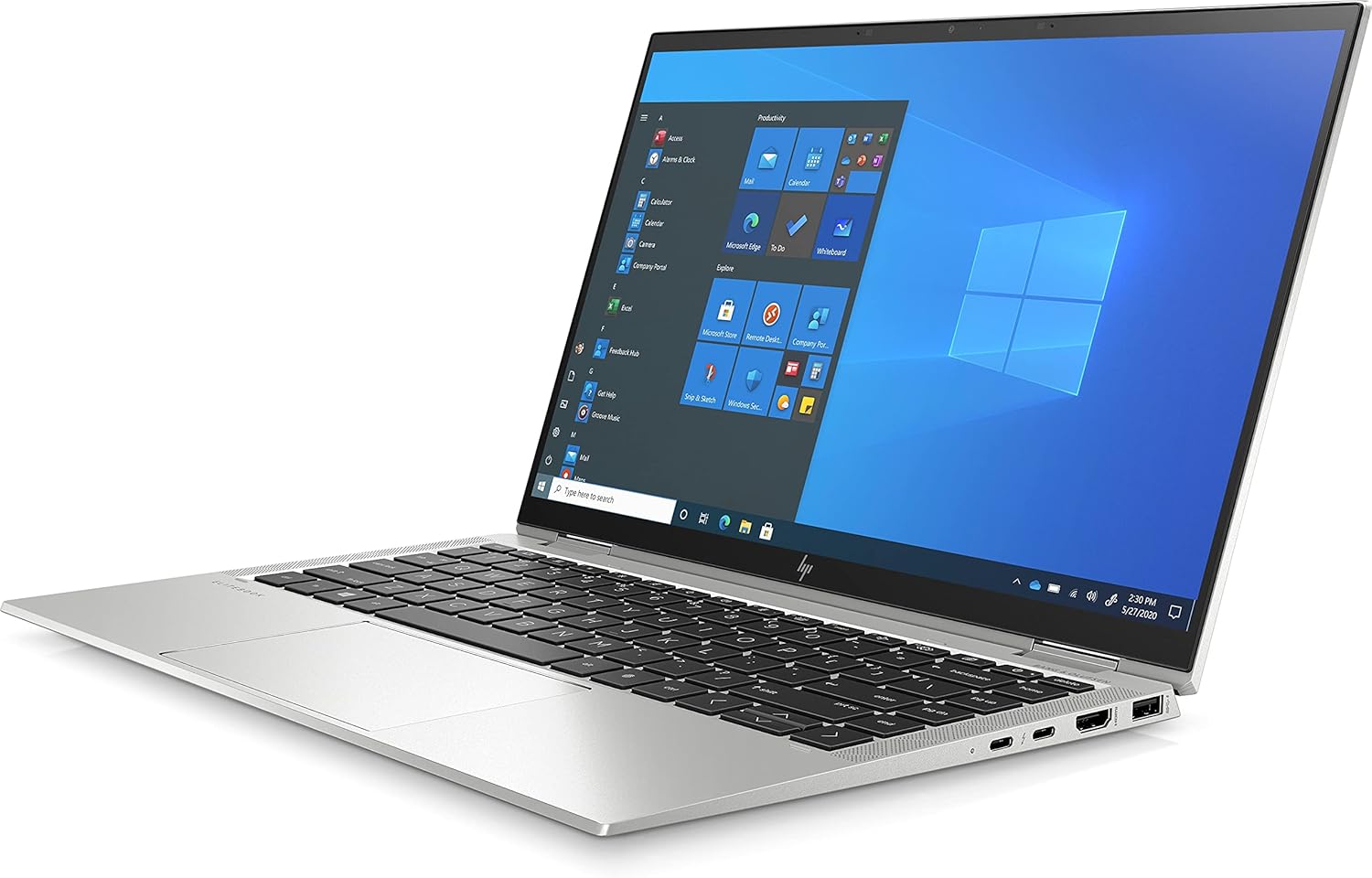HP EliteBook x360 1040 G8 14 inches 1920 x 1080 Touchscreen 11th gen Intel Core i7 32 GB 1000 GB SSD Windows 10 Pro, Silver, 358U3EAABV (Renewed)