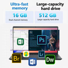 Dell Inspiron 15 3535 Touchscreen Laptop - 16GB DDR4 RAM, 512GB SSD, 15.6" FHD WVA Display, AMD Ryzen 7 7730U,Windows 11 Pro, Copilot, Wi-Fi, Webcam, for Business & Students (Renewed)