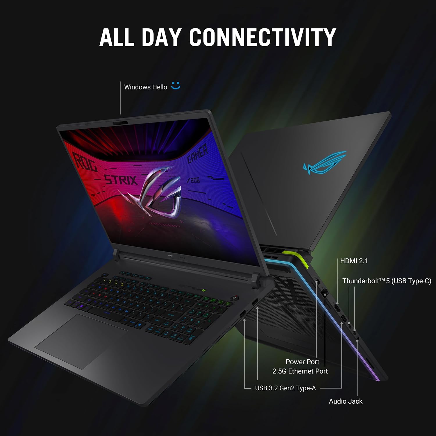 ASUS ROG Strix G16 (Eclipse Gray) Gaming Laptop | NVIDIA RTX 5050 8GB | Intel Core i7 14650HX | 16GB RAM | 1TB SSD | 16"FHD+ 165Hz | Win11 [G615JHR-1SG7821W]