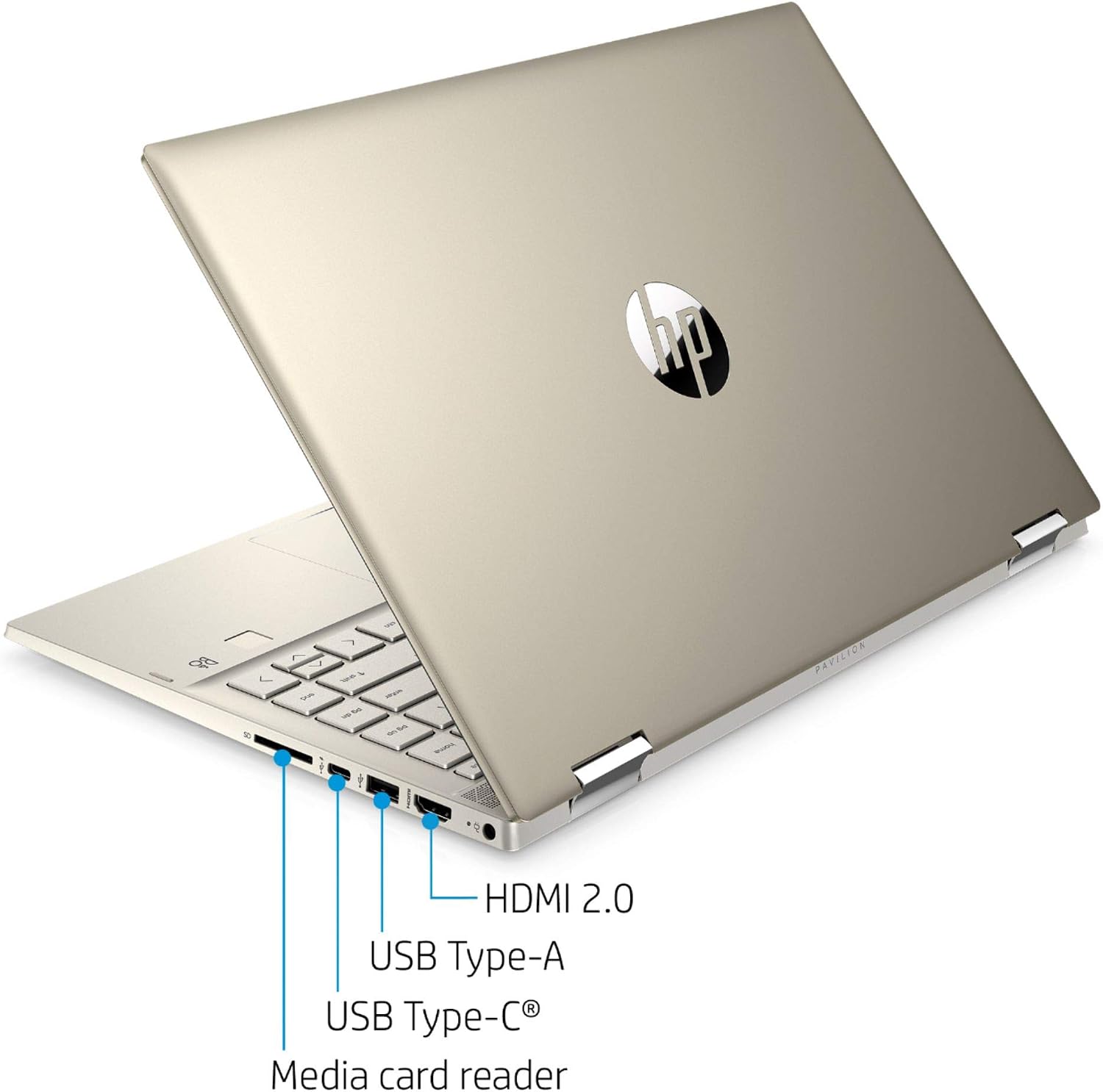 HP 2020 Pavilion x360 14" FHD WLED Touchscreen 2-in-1 Convertible Laptop, Intel Core i5-1035G1 up to 3.6GHz, 8GB DDR4, 256GB SSD, 802.11ac, Bluetooth, Webcam, HDMI, Fingerprint Reader, Windows 10