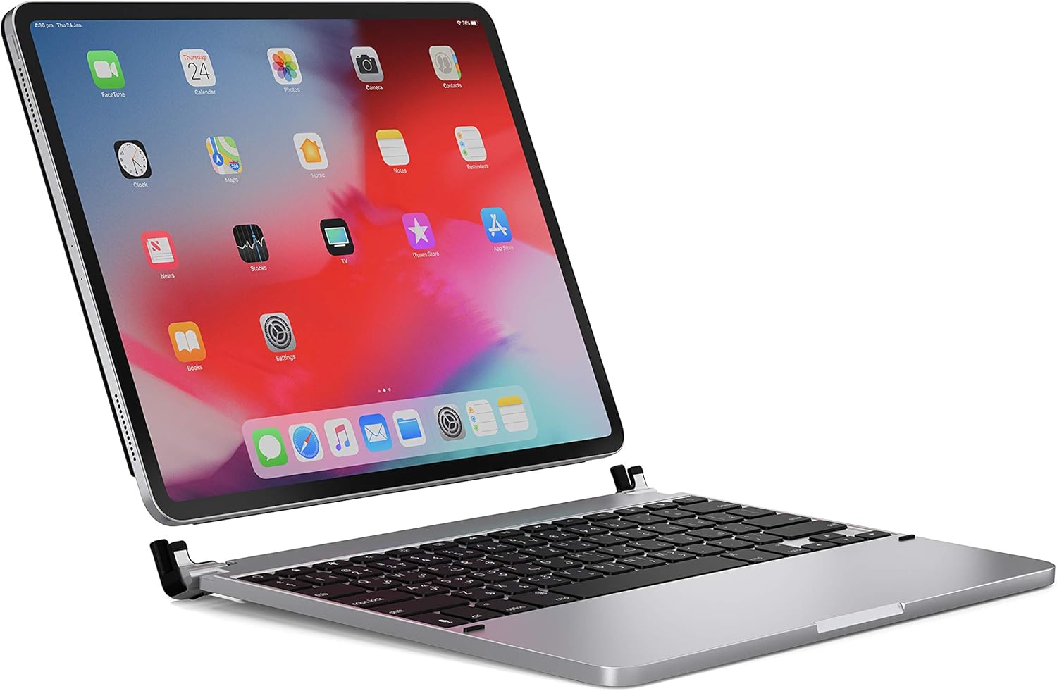 Brydge BRY6021A Aluminium Bluetooth Keyboard for iPad Pro 12.9-inch Silver - Arabic/English Keyboard