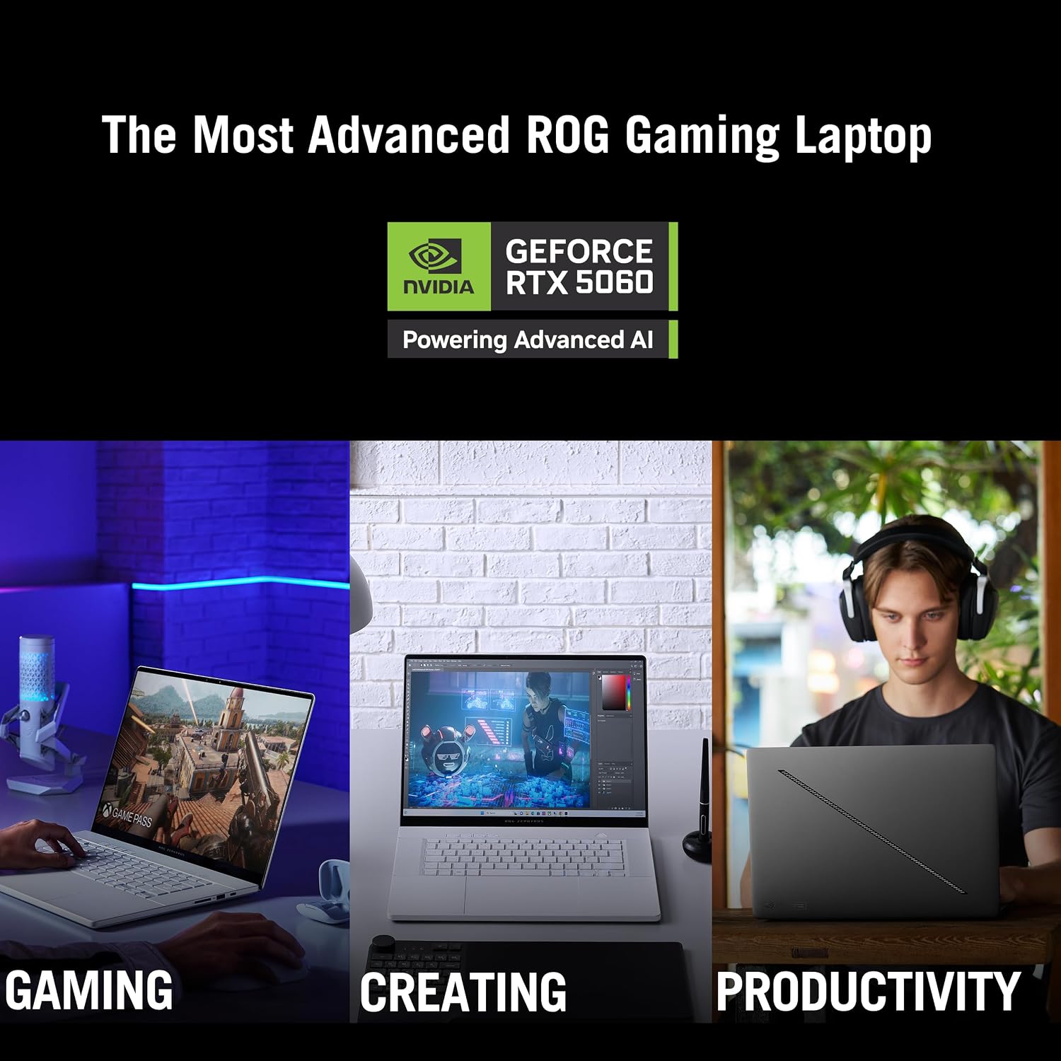 ASUS ROG Zephyrus G16 Gaming Laptop (Eclipse Gray) | 16"2.5K (2560x1600) OLED 240Hz Display, AMD Ryzen AI 7 350, NVIDIA RTX5060 8GB, 32GB RAM, 1TB SSD, Win11 [GA605KM-AI-OLED132W]