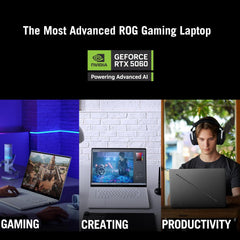 ASUS ROG Zephyrus G16 Gaming Laptop (Eclipse Gray) | 16"2.5K (2560x1600) OLED 240Hz Display, AMD Ryzen AI 7 350, NVIDIA RTX5060 8GB, 32GB RAM, 1TB SSD, Win11 [GA605KM-AI-OLED132W]