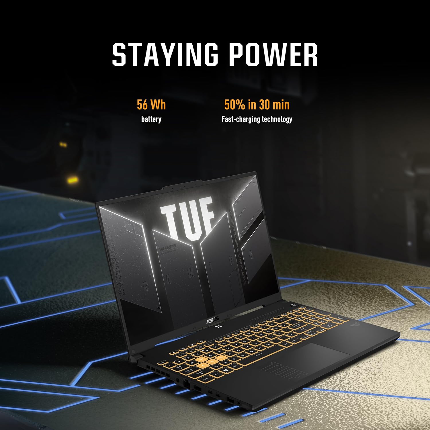 ASUS TUF Gaming F16 Laptop (Mecha Gray) | Intel Core 5 210H, NVIDIA RTX3050 6GB GDDR6, DDR5 16GB RAM, 512GB SSD, 16"FHD+ 144Hz Display, Win11 [FX607VJB-RL123W]