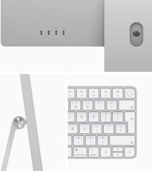 Apple 2021 iMac (24-inch, Apple M1 chip with 8‑Core CPU and 8‑Core GPU, 4 ports, 8GB RAM, 512GB) - Silver