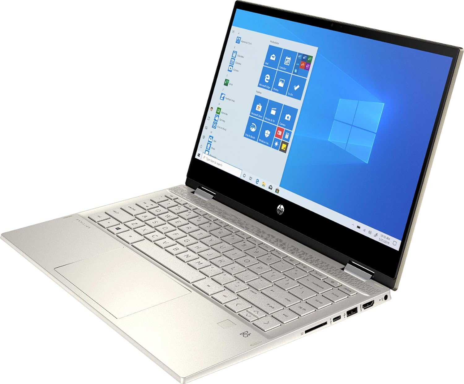 HP 2020 Pavilion x360 14" FHD WLED Touchscreen 2-in-1 Convertible Laptop, Intel Core i5-1035G1 up to 3.6GHz, 8GB DDR4, 256GB SSD, 802.11ac, Bluetooth, Webcam, HDMI, Fingerprint Reader, Windows 10