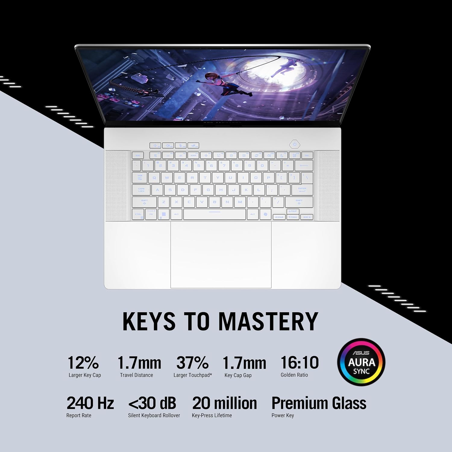 ASUS ROG Zephyrus G16 Gaming Laptop (Eclipse Gray) | 16"2.5K (2560x1600) OLED 240Hz Display, AMD Ryzen AI 7 350, NVIDIA RTX5060 8GB, 32GB RAM, 1TB SSD, Win11 [GA605KM-AI-OLED132W]