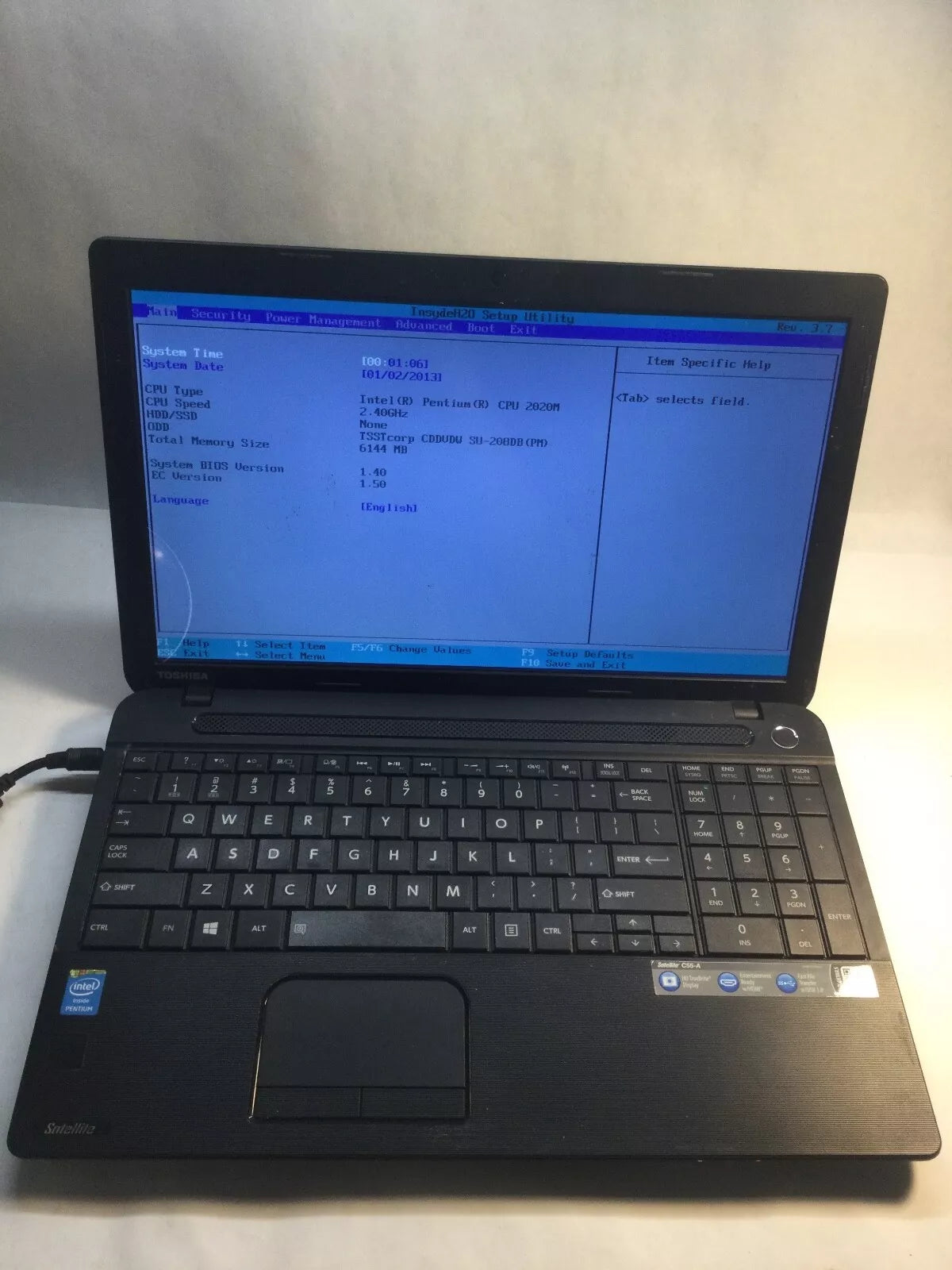 Toshiba Satellite L505D-GS6000 AMD Turion II M500 2.2GHz 4 GB NO HDD No Batt