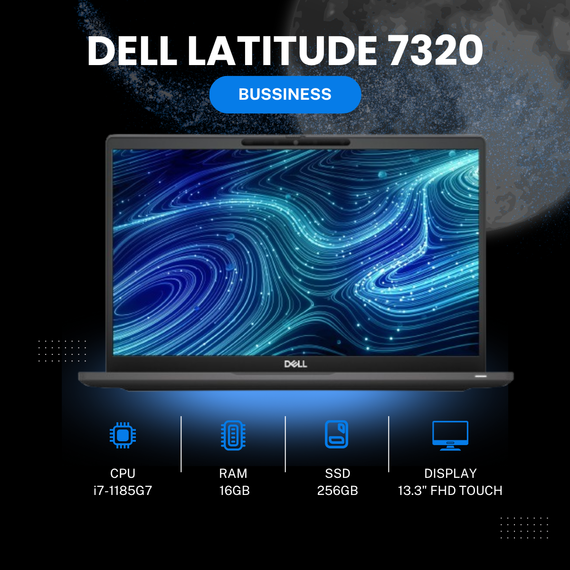 Dell Latitude 7320 13.3" Core i7 11th Gen 16GB RAM 256GB SSD Renewed Laptop
